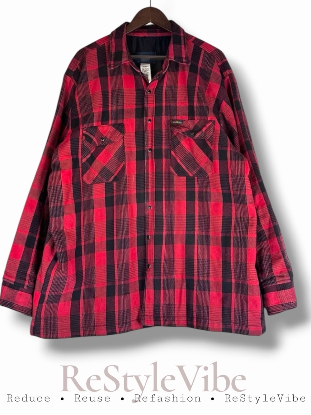 OSHKOSH B’GOSH Men’s Size XLT Flannel Quilted Barn Coat Jacket VINTAGE RETRO